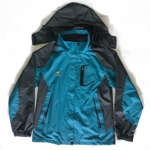 Blue Outdoor Waterproof Jacket With Hood (…